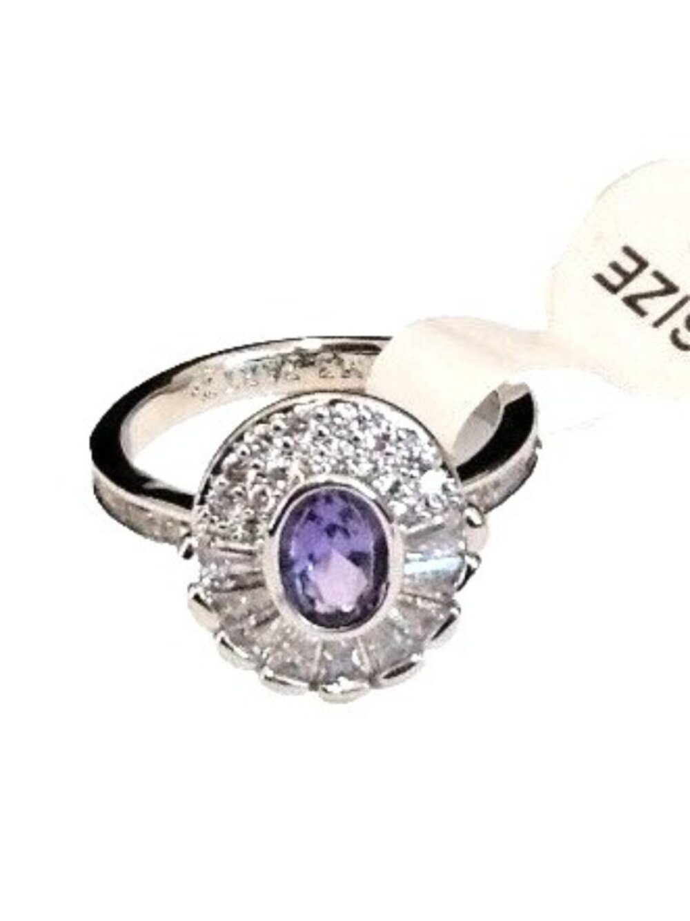 Ring Bomb Party Lost In A Daze Silver Rhodium Purple Tanzanite Size 5 NEW